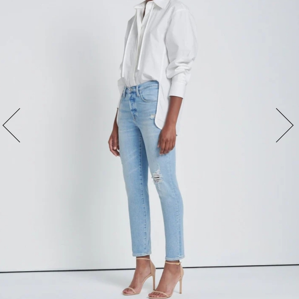 7 For All Mankind Luxe Vintage Josefina Light Blue Size 27